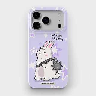 Be Cute Do Crime Bunny Snap Phone Case