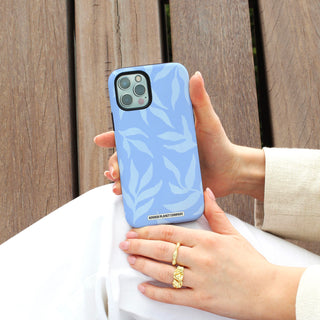 Blue Leaves Abstract Phone Case