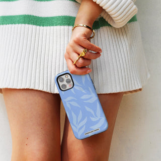 Blue Leaves Abstract Phone Case