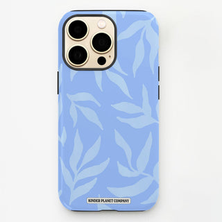 Blue Leaves Abstract Phone Case