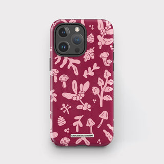 Burgundy Florals Tough Magsafe Phone Case