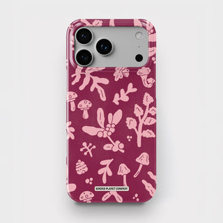 Burgundy Florals Snap Phone Case