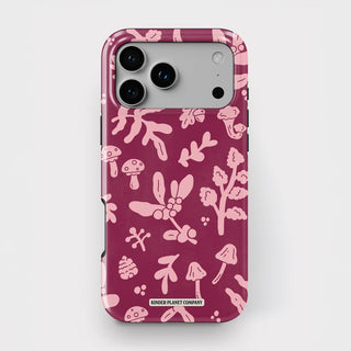 Burgundy Florals Tough Phone Case