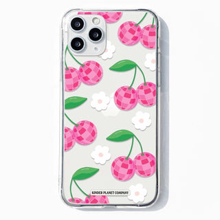 Disco Cherries Clear Phone Case