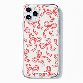 Pink & Red Ribbons Clear Phone Case