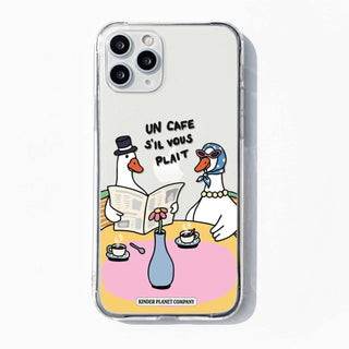 Un Cafe Sil Vous Plait Goose Clear Phone Case