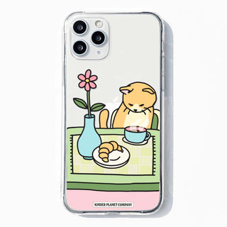 Coffee Cat Clear Phone Case