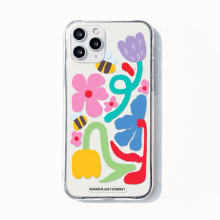 Funky Flowers Clear Phone Case