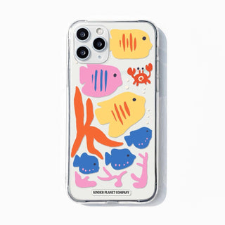 Funky Fishes Clear Phone Case