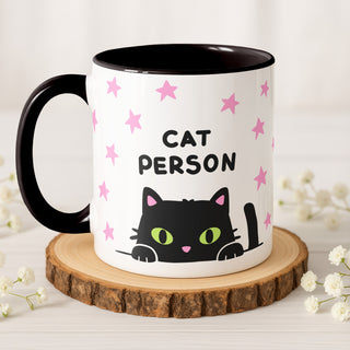 'Cat Person' Accent Mug