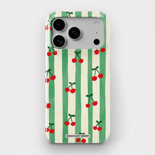 Cherry Stripe Snap Phone Case