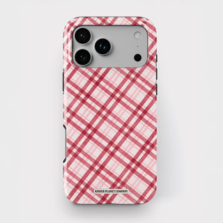Cherry Plaid Tough Phone Case