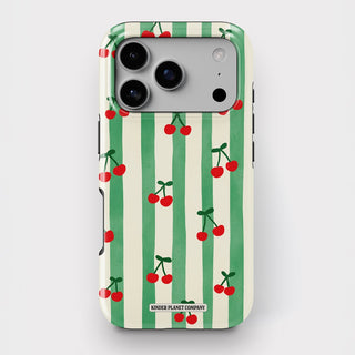 Cherry Stripe Tough Phone Case