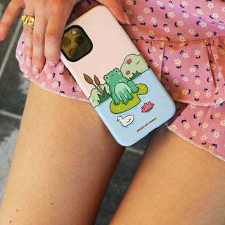 Sitting Pretty Frog Tough Phone Case
