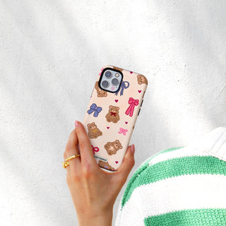 Cosy Girl Bears & Bows Phone Case