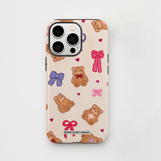 Cosy Girl Bears & Bows Phone Case