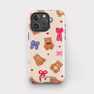 Cosy Girl Bears & Bows Tough Magsafe Phone Case