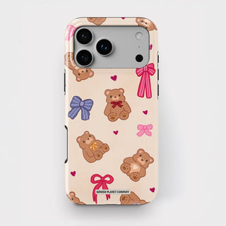 Cosy Girl Bears & Bows Tough Phone Case