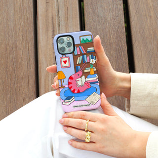 Cosy Book Nook Shrimp Phone Case
