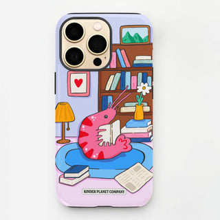 Cosy Book Nook Shrimp Phone Case