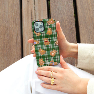 Evergreen Tartan Teddies Phone Case