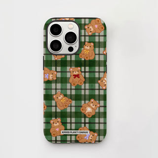 Evergreen Tartan Teddies Phone Case