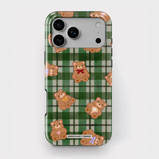 Evergreen Tartan Teddies Tough Phone Case