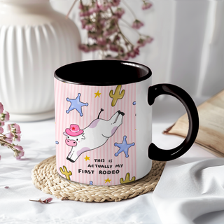 First Rodeo Cow Mug