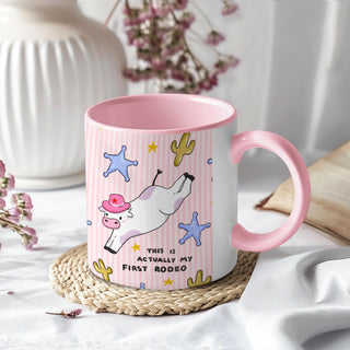First Rodeo Cow Mug