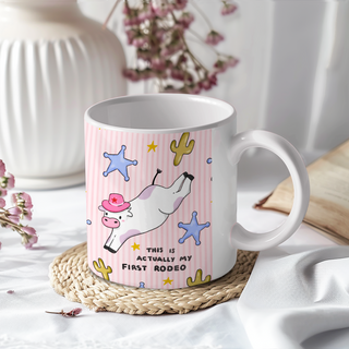 First Rodeo Cow Mug