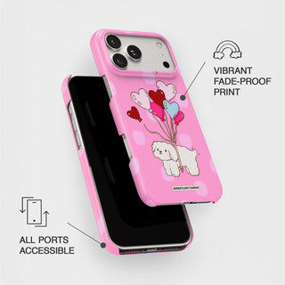 Floating On Love - Dark Pink Snap Case