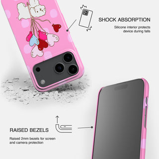 Floating On Love - Dark Pink Snap Case