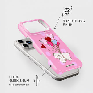Floating On Love - Dark Pink Snap Case