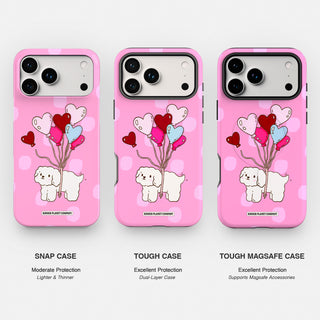 Floating On Love - Dark Pink Snap Case