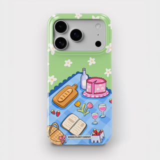 Floral Picnic Green Snap Phone Case