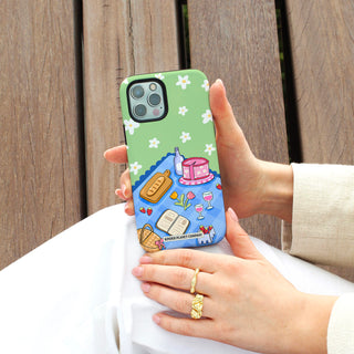 Floral Picnic Green Phone Case