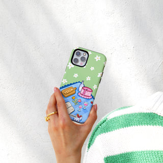 Floral Picnic Green Phone Case