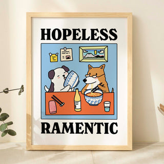 'Hopelessly Ramentic' Blue Dog Print