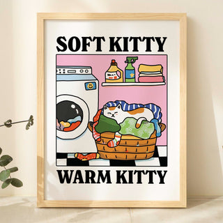 'Soft Kitty Warm Kitty' Cat Print