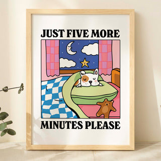 'Just five more minutes' Dog Print