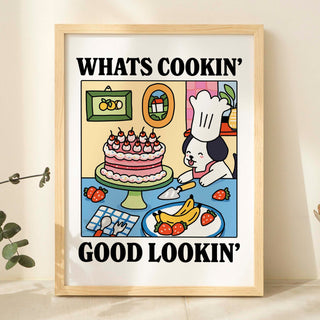 'Whats Cookin Good Lookin' Dog Print