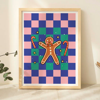 Ginger Bread Man Christmas Print