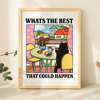 'Best that could happen' Summer Cat Print