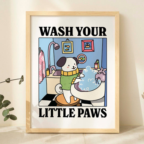 Wash your little Paws' Dog Print – Kinder Planet Company