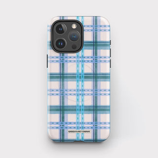 Frozen Blueberry Tartan Tough Magsafe Phone Case