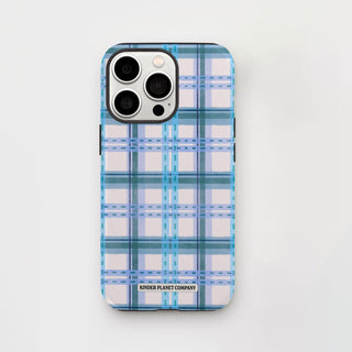 Frozen Blueberry Tartan Phone Case