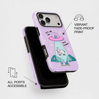 Get Me Off This Planet Cow Tough Phone Case