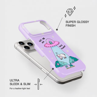 Get me Off This Planet Cow Snap Case