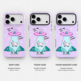 Get me Off This Planet Cow Snap Case