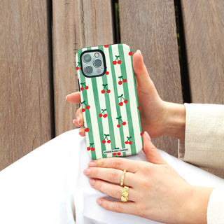 Cherry Stripe Phone Case